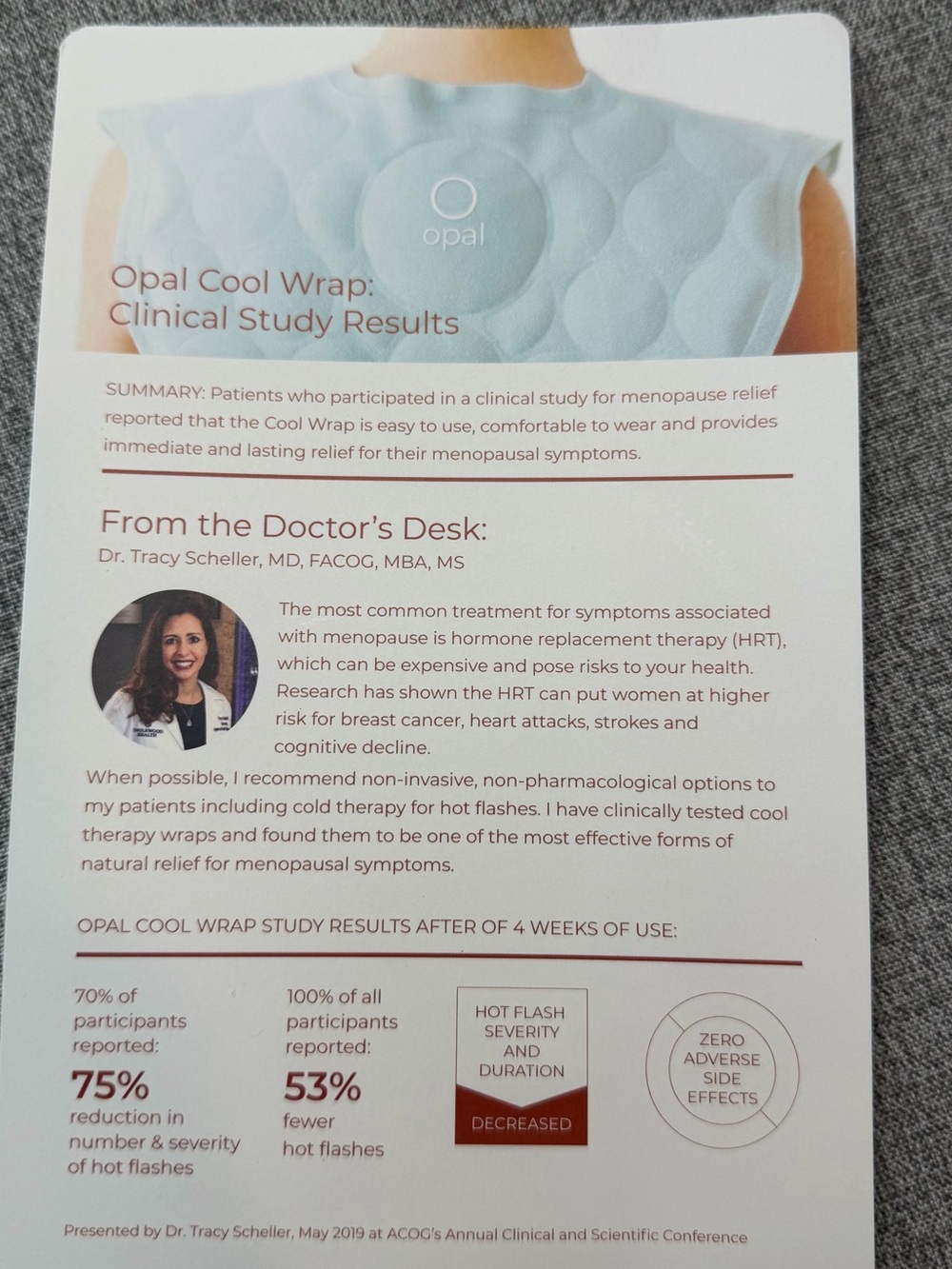Opal Cool Wrap 58° Phase Change Cooling Wrap for Menopause & MS Relief - Picture 10 of 15